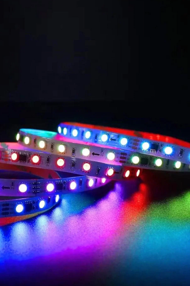 12V WS2811 IP20 60Led/Mt. RGB Pixel Şerit Led 5 Metre