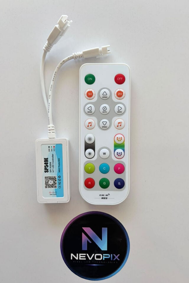 SP549E RGBW Pixel LED Kontrol Cihazı 5-24V WiFi, Bluetooth, Müzik Modlu ve RF Kumandalı