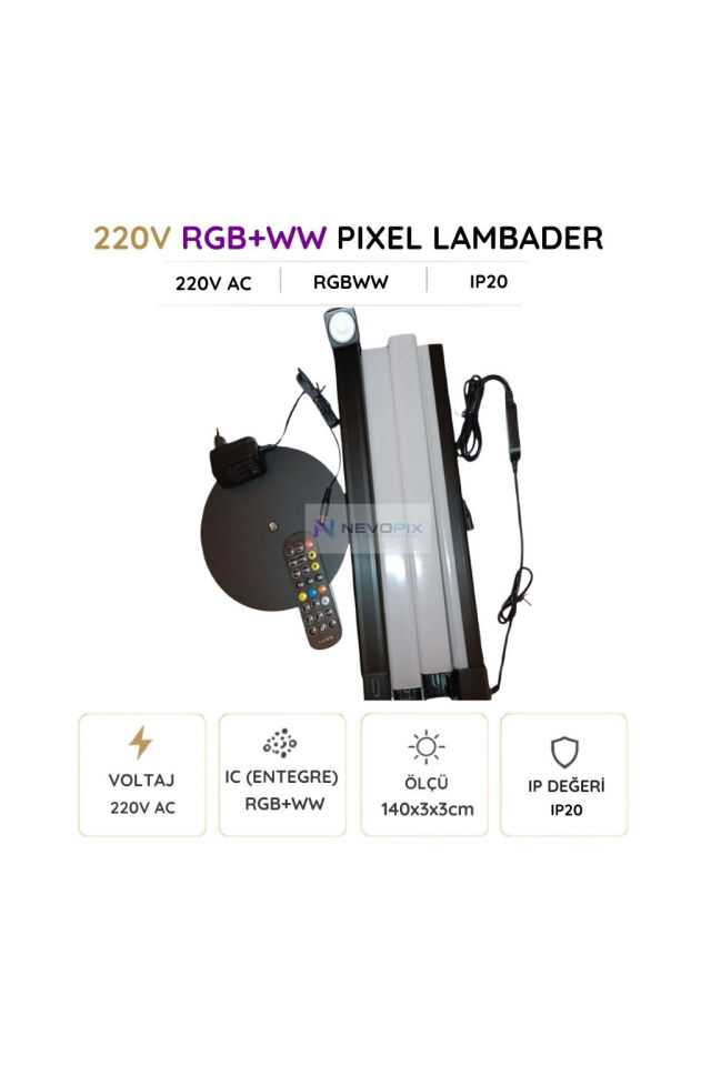 RGB+Gün Işığı AKıllı LED Lambader ile Renkli Ambiyans ve Okuma Işığı