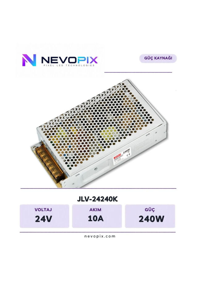 Jinbo 24V 10A 240W İç Mekan LED Adaptörü / Nevopix