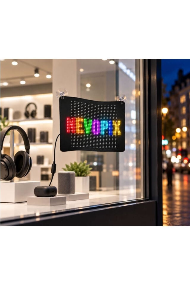 S3232 Bluetooth Telefon Kontrollü Esnek RGB Matrix LED Ekran – 5V, 210×167 mm