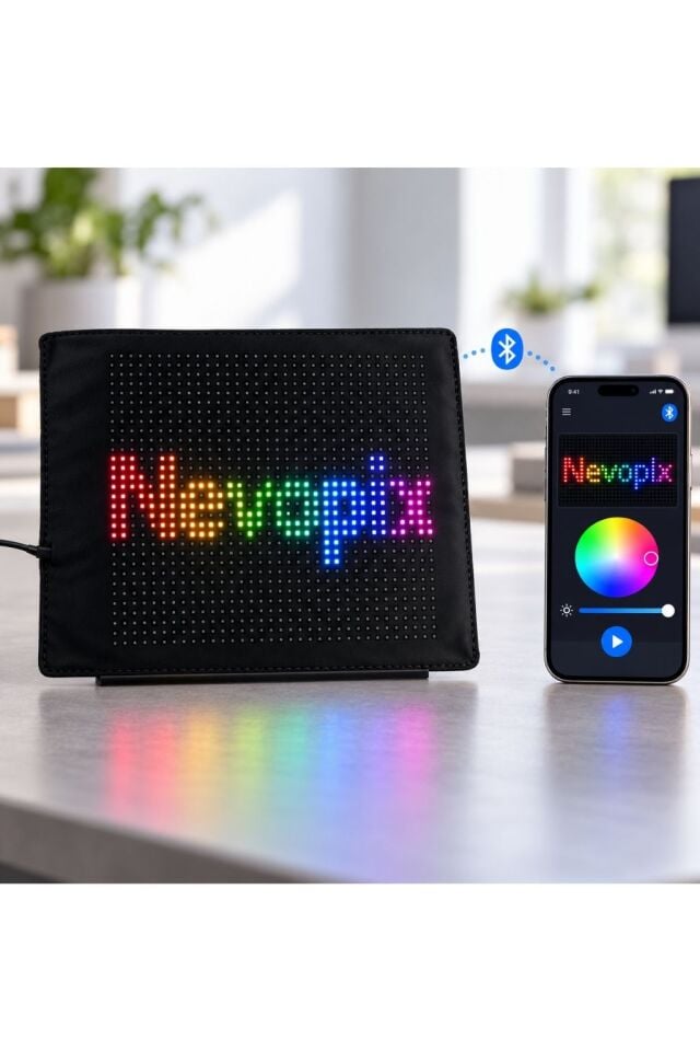 S3232 Bluetooth Telefon Kontrollü Esnek RGB Matrix LED Ekran – 5V, 210×167 mm